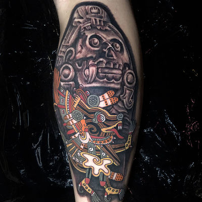 Read more about the article Japanese flower, mask, skull and snake Tattoo by Goethe Silva — Los Angeles, CA