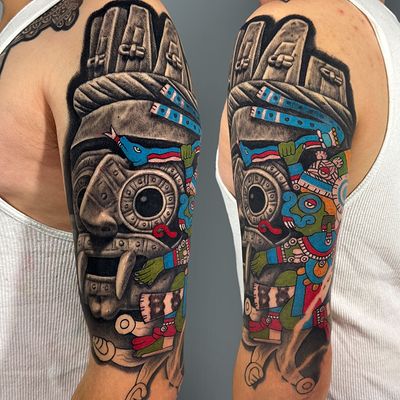 Tlaloc with color codex (Deity of rain, water and fertility)