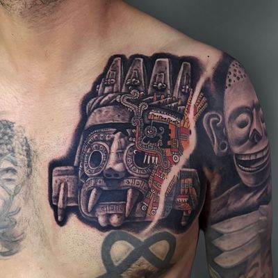 Tlaloc with color codex