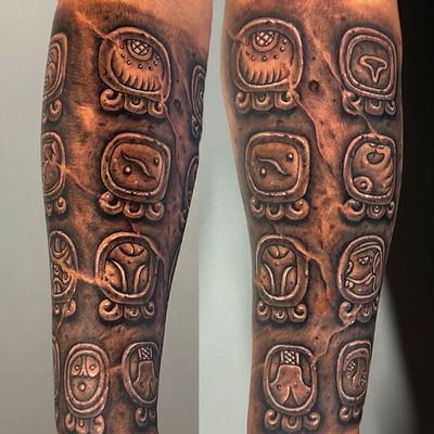 Mayan Glyphs (The Tzolkin) 20 day calendar