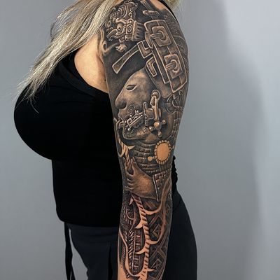 Mayan sacrifice sleeve